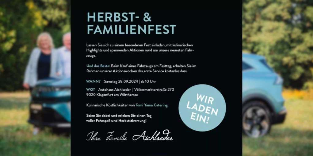 herbstfest bei autohaus aichlseder – ein event für die ganze familie!